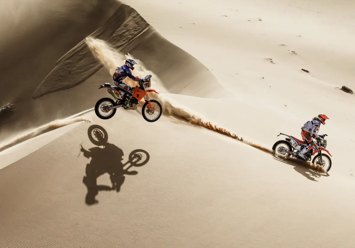 Moto enduro — Merzouga, Erg Chebbi