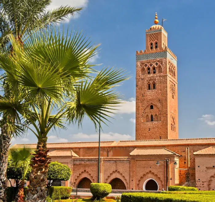 Koutoubia Mosque in Marrakech, Morocco desert tours from Marrakech